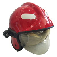 Casque de pompier avec système de double visière, lunettes anti-buée, visière résistante à la chaleur, protection anti-impact, matériau PEI/PC pour les pompiers