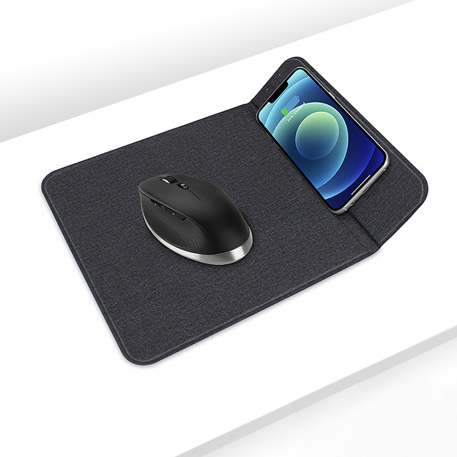 BESCOO QI Wireless Charging Mouse Pad Foldable PU Microfiber Multifunction Phone Fast Charger Mat Office Gaming Gift Mousepad