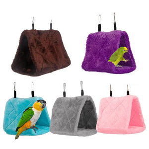 <span class=keywords><strong>Lit</strong></span> <span class=keywords><strong>d</strong></span>'hiver pour oiseaux, hamac en peluche chaud pour cages à oiseaux et perroquets, tente-cabane suspendue, accessoires pour l'éclosion des oiseaux - Product Image 1