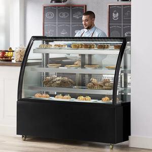Vitrine Réfrigérée à LED à Température Unique avec Porte Coulissante Arrière, Vitrine de Comptoir pour Pâtisserie, Refroidissement de Gâteaux, Vitrine en Verre - Product Image 6