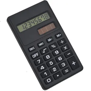 En gros pas cher prix 8 chiffres solarl alimenté calculatrice cadeaux promotionnels mini taille poche mince potable LCD calculatrice Colorée