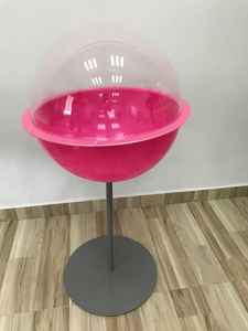 Soportes metálicos de cúpula acrílica de último diseño para tienda minorista, solución de exhibición publicitaria para producto de escaparate, madera plástica - Product Image 4