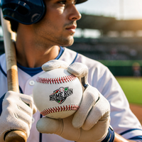 Balle de baseball personnalisée de haute qualité avec logo, en cuir de vachette PU de qualité A, 100 % laine, enroulée à la main, 9 pouces, pour droitiers et gauchers