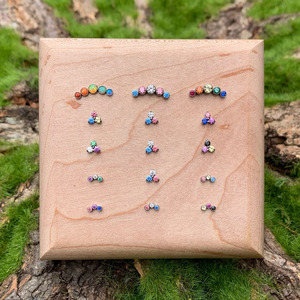 Thời trang bán buôn F136 Titan đầy màu sắc Bông tai sụn tragus Xoắn Thùy mũi labret xuyên - Product Image 1