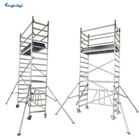 Échafaudage en aluminium mobile Kingbridge 3M hauteur debout V conception pliable échafaudage industriel pour la construction de bâtiments