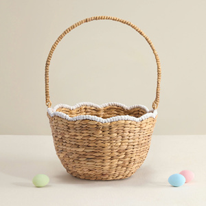 Recién llegado, bonita cesta de Pascua de jacinto de agua tejida para vacaciones y cesta de regalo en decoración de Pascua, cestas de Pascua - Product Image 2