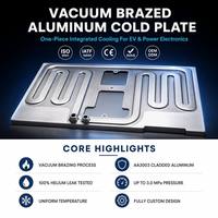 Plaque froide liquide en aluminium brasé sous vide pour serveur IA, dissipateur thermique à refroidissement par eau pour la gestion thermique des centres de données