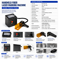 Marqueur laser à fibre CNC portable CM Laser 1010 20W, refroidissement par eau, vitesse de gravure 6400 mm/min, utilisation facile, plastique, verre