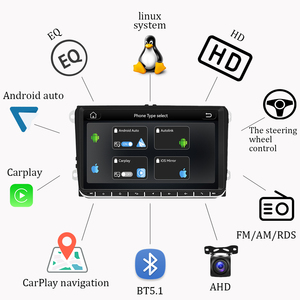 Autoradio multimédia <span class=keywords><strong>GPS</strong></span> Carplay BT Linux 9 pouces pour <span class=keywords><strong>Volkswagen</strong></span> VW Polo Jetta Skoda Octavia 2 Golf 5 7 Touran Polo Tiguan - Product Image 2