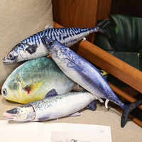 Peluche Poisson 3D Réaliste en Gros, Jouet Doux en Peluche, Carpe, Saumon, Interactif pour Chat, Cadeau pour Animaux de Compagnie, OEM