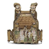 Gilet tactique camouflage à dégagement rapide, ensemble d'entraînement extérieur, équipement de terrain pour passionnés de CS, gilet tactique pour homme