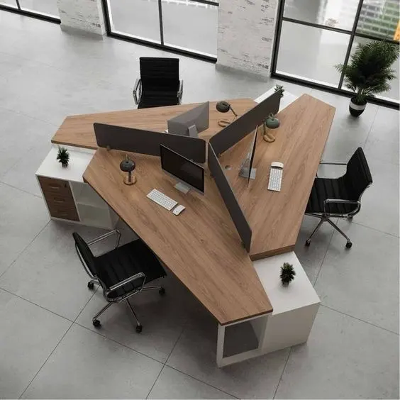 Good Design modern office table executive desk office furniture office computer boss table with cabinet