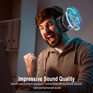 Casque de jeu sans fil 2,4 G à triple mode avec microphone, étanche IPX4, <span class=keywords><strong>pour</strong></span> le gaming, le DJ et <span class=keywords><strong>les</strong></span> activités sportives - Product Image 3