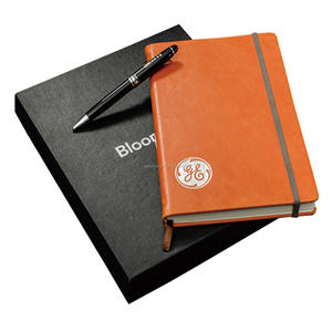 व्यवसाय लोगो स्टेशनरी कस्टमाइज्ड लक्जरी पु चमड़े ए 5 पर्यावरण के अनुकूल ढीले-लीफ सर्पिल बाइंडिंग नोटबुक और पेन गिफ्ट सेट - Product Image 3