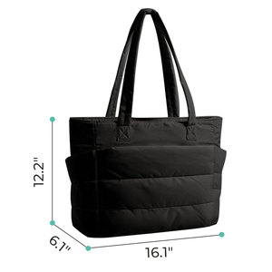 Elegante <span class=keywords><strong>Bolso</strong></span> Tote <span class=keywords><strong>de</strong></span> <span class=keywords><strong>Viaje</strong></span> para Mujer, Color Sólido, Poliéster, con Cierre Completo y Bolsillos Organizados, para Trabajo, Escapadas y Vacaciones - Product Image 3