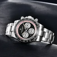 PAGANI-montre-bracelet de luxe pour hommes, chronographe, DESIGN, marque japonais, VK63, mouvement, en acier inoxydable, horloge étanche de 1676 M, 100