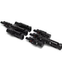 2024 nuevo tipo Solar Oem personalizado impermeable 3 en 1 1000V DC T rama Solar PV Cable conector para Panel Solar