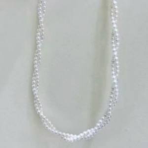 Collier de perles d'eau douce naturelles de haute qualité 3-8 mm Argent écrasé avec chaîne en argent S925 Vente en gros - Product Image 4