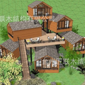 Casas de Madera de Diseño Rústico, Material de Troncos, Villa con Instalaciones de Ocio, Casas Rodantes - Product Image 3