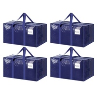 Sacs de rangement durables, boîtes de déménagement, sacs de déménagement extra larges, résistants, avec fermetures éclair et poignées de transport pour le stockage