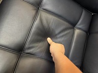 Fauteuil inclinable électrique en cuir véritable de qualité supérieure avec support ergonomique pour le bureau à domicile, les jeux et le travail sur ordinateur