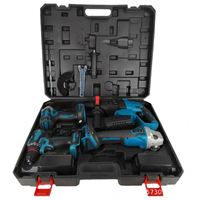 Kit Combinado OEM/ODM: Taladro Inalámbrico y Llave de Impacto Eléctrica, Juego de Herramientas Eléctricas con Estuche Rígido de Acero Inoxidable, Múltiples Estilos y Ángulos