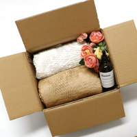 Papier de coussin en nid d'abeille Kraft de couleur personnalisée, emballage cadeau papier de coussin d'emballage Kraft