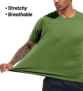 Magliette Sportive da Uomo in Jersey Tinta Unita, Ecologiche, Traspiranti, per Allenamento e Corsa, Asciugatura Rapida, Assorbimento dell'Umidità, per <span class=keywords><strong>Palestra</strong></span> e Atletica - Product Image 4