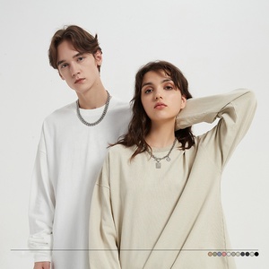 MT2480 Manufacturers Custom 310g 100% Cotton Heavyweight Wash T Shirt Drop Shoulder Long Sleeve T Shirt - Product Image 2