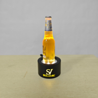 GOLD FVSION Bouteille Glorifier Design Led Light Base Display Acrylique Wine Rack Sparkling Wine with a Edible Glitter