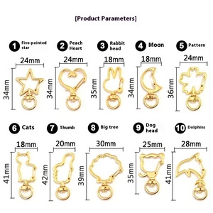 Wholesale Custom Keychains Spring Heart Shape Alloy Metal Snap Hook <strong>Key</strong> <strong>Rings</strong> Lobster Clasp Pendant Gift Jewelry <strong>Accessories</strong> - Product Image 2