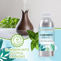 Huile Essentielle de Menthe Japonaise (Cornmint) pour l'Extrait de Cristaux de Menthol - 100% Pure et Naturelle, Distillée à la Vapeur à partir de Feuilles de Mentha Arvensis, 1kg