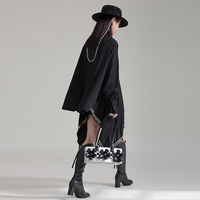 Robes pour femmes Lady Elegant Personalized Irregular Rivet Dress Fashion New Casual Loose Long Sleeve Midi Dress