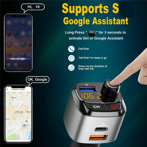 Không dây tương thích FM Transmitter không dây MP3 đài phát thanh không dây carkit 3 USB ports18w OEM rảnh tay Sạc - Product Image 6