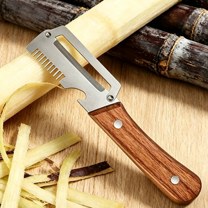 3-in-1 Multi-Function Stainless Steel Peeler Wooden Handle Manual Heavy-Duty Reusable Fruit Vegetable Tool Potato Scraper Bottle - Product Image 5
