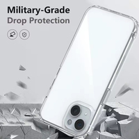 Coque de téléphone hybride transparente en TPU et PC, antichoc, étanche, avec peinture UV, 1,5 mm d'épaisseur, pour iPhone 13 Pro Max et modèles antérieurs, vente en gros