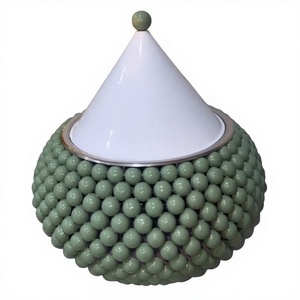 Chauffe-plats en métal pour mariages et événements, buffet, casserole blanche et verte, finition de table de luxe, chauffe-plats en métal - Product Image 1