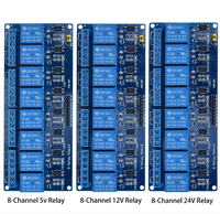 Module de relais 1, 2, 4, 6, 8 canaux DC 5V 12V 24V avec optocoupleur / déclenchement par niveau haut et bas pour Arduino Raspberry