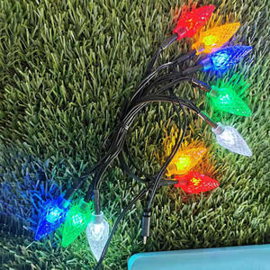Guirlande lumineuse LED colorée en forme de pomme de pin et de fraise, rechargeable par USB, pour <span class=keywords><strong>téléphone</strong></span> portable, décoration de jardin extérieur, fêtes et Noël - Product Image 2