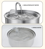 Fontaine de chat silencieuse 4L robinet Style sortie en acier inoxydable distributeur d'eau pour animaux de compagnie Charge fontaine à boire pour animaux de compagnie pour Reptiles autres