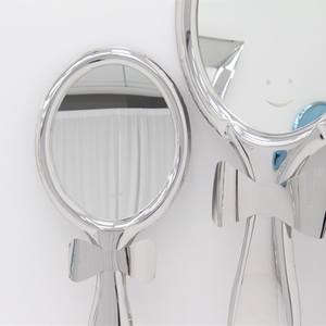 Miroir complet en acier inoxydable Art mural stéréoscopique en métal 3D Miroir de décoration personnalisé pour la maison - Product Image 1