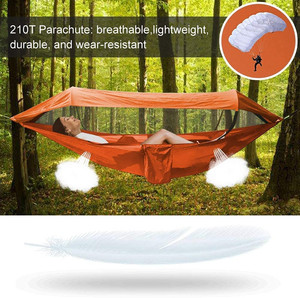 Woqi – bâche de mouche de pluie <span class=keywords><strong>avec</strong></span> hamacs, <span class=keywords><strong>hamac</strong></span> Portable en Nylon léger imperméable <span class=keywords><strong>avec</strong></span> <span class=keywords><strong>moustiquaire</strong></span> pour une personne - Product Image 6