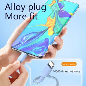 60w Nylon Braided Type-C Cable 1M USB-C Cable for Phone15 Charger Data Cables for Android Phones - Product Image 3