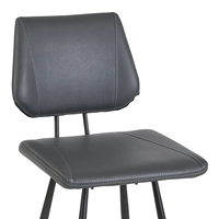 Tabourets de bar ergonomiques en similicuir blanc avec dossier, repose-pieds et pieds en métal, chaise de salle à manger