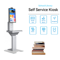 Kiosco de autoservicio para préstamo y devolución de libros en bibliotecas, kiosco táctil de fábrica de kioscos
