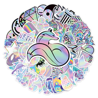 Étiquettes adhésives holographiques personnalisées en relief pour la promotion, les supermarchés, les bougies - Matériel vinyle, formes personnalisées