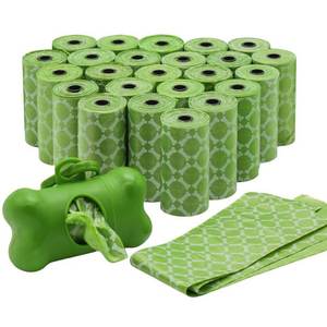 Impreso personalizado respetuoso con el medio ambiente biodegradable compostable desechable perfumado sin perfume perro mascota basura caca bolsas para perros - Product Image 1