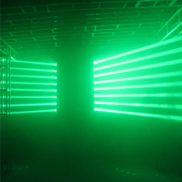 8 cabezales LED Sharpy de 10W para iluminación RGBWA con control DMX512/activación por sonido, clasificación IP33, aleación de aluminio, iluminación de escenario