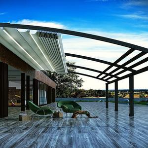 Telecomandi a <span class=keywords><strong>sbalzo</strong></span> tetto parasole bioclimatico <span class=keywords><strong>tettoia</strong></span> per esterno motorizzata in alluminio - Product Image 2