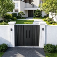 Portails de garage électriques en alliage d'aluminium de luxe, revêtement poudré, design écologique, dimensions personnalisables, style moderne pour la maison